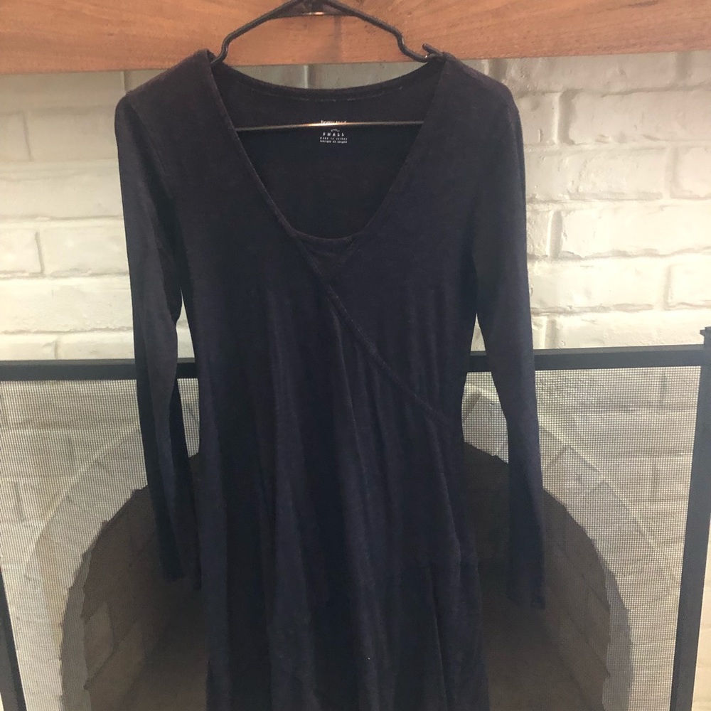 Black knit long sleeve dress